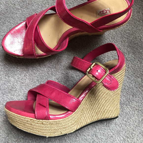 ugg pink wedges